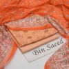 Bin Saeed Lawn Design 37 - 3 Piece Unstitched Summer Suit 2025 | Printed Lawn Shirt, Dyed Trouser, Chiffon Dupatta | Stylish Women Wear | Bin Saeed Collection