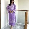 Light purple embroidered 2PC lawn suit for summer 2025