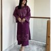 Purple embroidered 2PC lawn suit for summer 2025