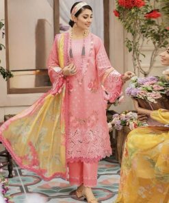 Mushq Embroidered Lawn Suit with Tarkashi Voil Dupatta