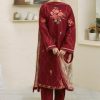 Zara Shahjahan 3PC Summer Lawn Suit – Heavy Embroidered Shirt & Sleeves, Plain Trouser with Tarkashi Voile Dupatta
