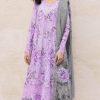 Light Purple Iznik 3 Piece Lawn Suit – Chikankari Embroidered Shirt with Printed Dupatta & Embroidered Patti