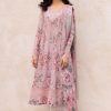 Iznik 3 Piece Summer Lawn Suit in Peach – Chikankari Lawn Shirt, Digital Printed Dupatta with 4-Side Embroidered Patti