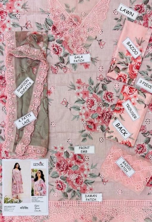 chikankari lawn embroidery, giving the piece a textured, handcrafted appearance.