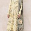 Iznik 3 Piece Summer Lawn Suit in Light Yellow – Chikankari Lawn Shirt, Digital Printed Chiffon Dupatta with Embroidered Borders