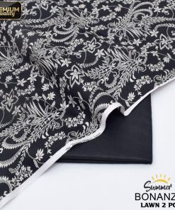 Style 01 soft printed shirt with matching bottom Bonanza Satrang Style 01 unstitched lawn wear