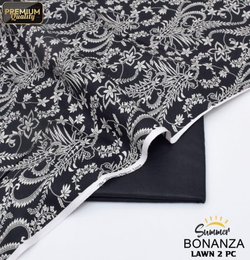 Style 01 soft printed shirt with matching bottom Bonanza Satrang Style 01 unstitched lawn wear