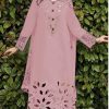 Mushq MS-03 3 Piece Lawn Suit – Heavy Embroidered Shirt with Cutwork Sleeves & Monark Dupatta