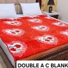 Fleece AC blanket for double bed 89x90 inch Print 6, lightweight, breathable, washable, perfect for AC summer use