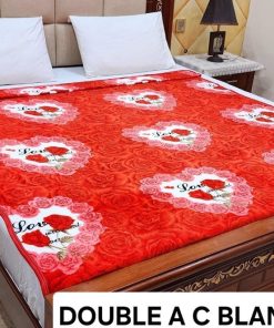 Fleece AC blanket for double bed 89x90 inch Print 6, lightweight, breathable, washable, perfect for AC summer use
