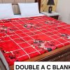 Fleece AC blanket for double bed 89x90 inch Print 7, lightweight, breathable, washable, perfect for AC summer use