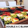 Fleece AC blanket for double bed 89x90 inch Print 23, lightweight, breathable, washable, perfect for AC summer use