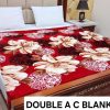Fleece AC blanket for double bed 89x90 inch Print 3, lightweight, breathable, washable, perfect for AC summer use