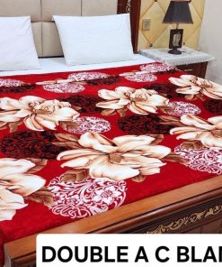 Fleece AC blanket for double bed 89x90 inch Print 3, lightweight, breathable, washable, perfect for AC summer use