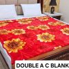 Fleece AC blanket for double bed 89x90 inch Print 5, lightweight, breathable, washable, perfect for AC summer use