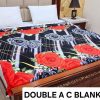 Soft fleece AC blanket for double bed – 89x90 inch, lightweight and washable, ideal for summer AC rooms in Pakistan