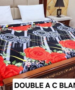 Soft fleece AC blanket for double bed – 89x90 inch, lightweight and washable, ideal for summer AC rooms in Pakistan