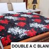 Fleece AC blanket for double bed 89x90 inch Print 16, lightweight, breathable, washable, perfect for AC summer use