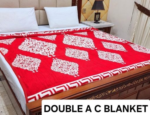 Fleece AC blanket for double bed 89x90 inch Print 9, lightweight, breathable, washable, perfect for AC summer use