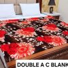 Fleece AC blanket for double bed 89x90 inch Print 17, lightweight, breathable, washable, perfect for AC summer use