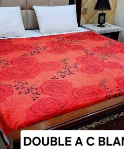Fleece AC blanket for double bed 89x90 inch Print 12, lightweight, breathable, washable, perfect for AC summer use