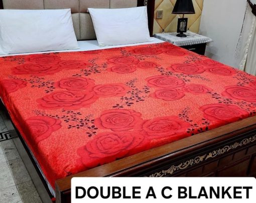 Fleece AC blanket for double bed 89x90 inch Print 12, lightweight, breathable, washable, perfect for AC summer use