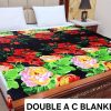 Fleece AC blanket for double bed 89x90 inch Print 10, lightweight, breathable, washable, perfect for AC summer use