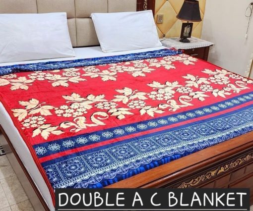 Fleece AC blanket for double bed 89x90 inch Print 3, lightweight, breathable, washable, perfect for AC summer use