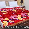 Fleece AC blanket for double bed 89x90 inch Print 14, lightweight, breathable, washable, perfect for AC summer use