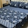 3D Crystal Cotton Bedsheet Design 116 with King Size comfortAbu Hurairah Fabrics