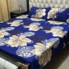 3D Crystal Cotton Bedsheet Design 124 with King Size comfortAbu Hurairah Fabrics
