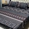 3D Crystal Cotton Bedsheet Design 113 with King Size comfortAbu Hurairah Fabrics