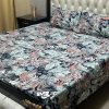 3D Crystal Cotton Bedsheet Design 108 with King Size comfortAbu Hurairah Fabrics