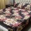 3D Crystal Cotton Bedsheet Design 119 with King Size comfortAbu Hurairah Fabrics