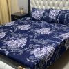 3D Crystal Cotton Bedsheet Design 117 with King Size comfortAbu Hurairah Fabrics