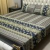 3D Crystal Cotton Bedsheet Design 125 with King Size comfortAbu Hurairah Fabrics