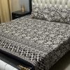 3D Crystal Cotton Bedsheet Design 110 with King Size comfortAbu Hurairah Fabrics