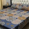 3D Crystal Cotton Bedsheet Design 115 with King Size comfortAbu Hurairah Fabrics