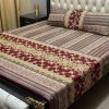 3D Crystal Cotton Bedsheet Design 111 with King Size comfortAbu Hurairah Fabrics