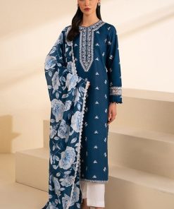 Sapphire Lawn SP-102 | 3PC Embroidered Lawn Suit with Digital Diamond Dupatta – Summer Collection 2025