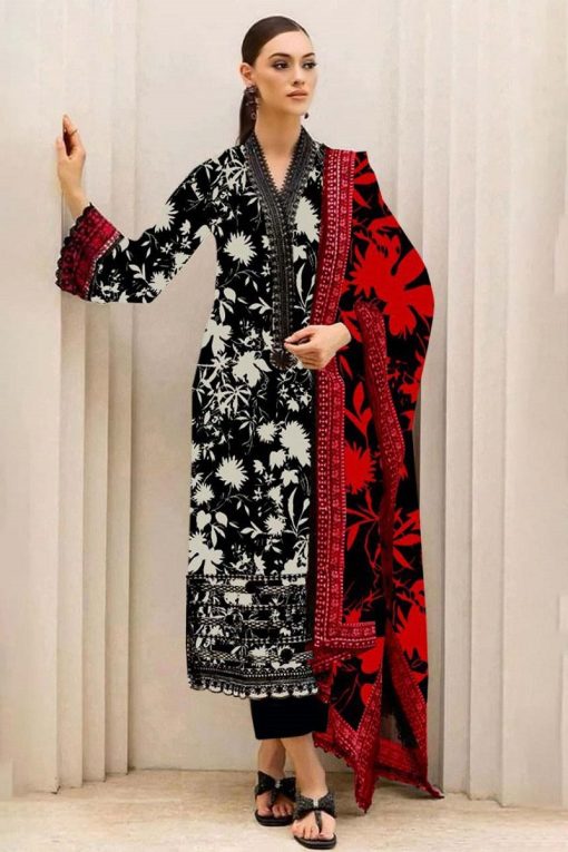 Zainab Chottani ZC-809 | 3PC Digital Printed Lawn Suit with Embroidered Touch – Summer Collection 2025