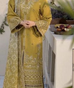 Sohaye SH-01 - 3 Piece Embroidered Lawn Suit with Heavy Front, Sleeves & Digital Printed Embroidered Dupatta