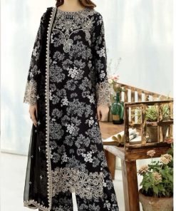 Iznik IZ-38 - 3 Piece Digital Printed Lawn Suit with Organza Embroidered Patches