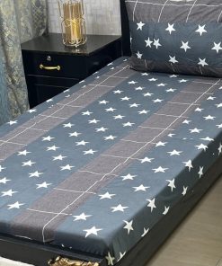 Embroidered Patchwork Single Bed Sheet with 1 Pillow Cover – 22_SKU