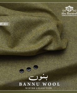 Bannu Wool Men Suit – BN-01 | Pure Wool Unstitched Winter Fabric in Pakistan