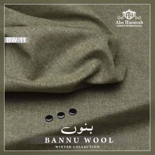 BN-12 Bannu Wool Men Suit – Unstitched Wool Fabric for Winter by Abu Hurairah Fabrics