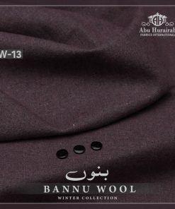 BN-13 Bannu Wool Men Suit – Pure Wool Unstitched Fabric for Winter from Abu Hurairah Fabrics