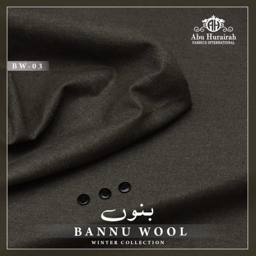 BN-03 Bannu Wool Men Suit – Original Premium Unstitched Wool for Winter from Abu Hurairah Fabrics
