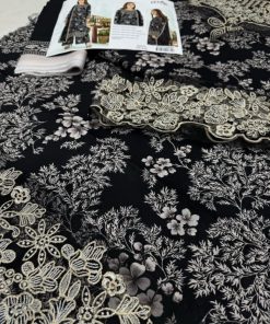 Iznik IZ-38 – 3 Piece Digital Printed Lawn Suit with Organza Patch Embroidery | Summer 2025
