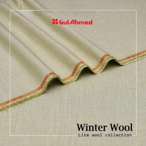 Unstitched Gul Ahmed Winter Suit – Wool Blend Fabric for Cold Weather